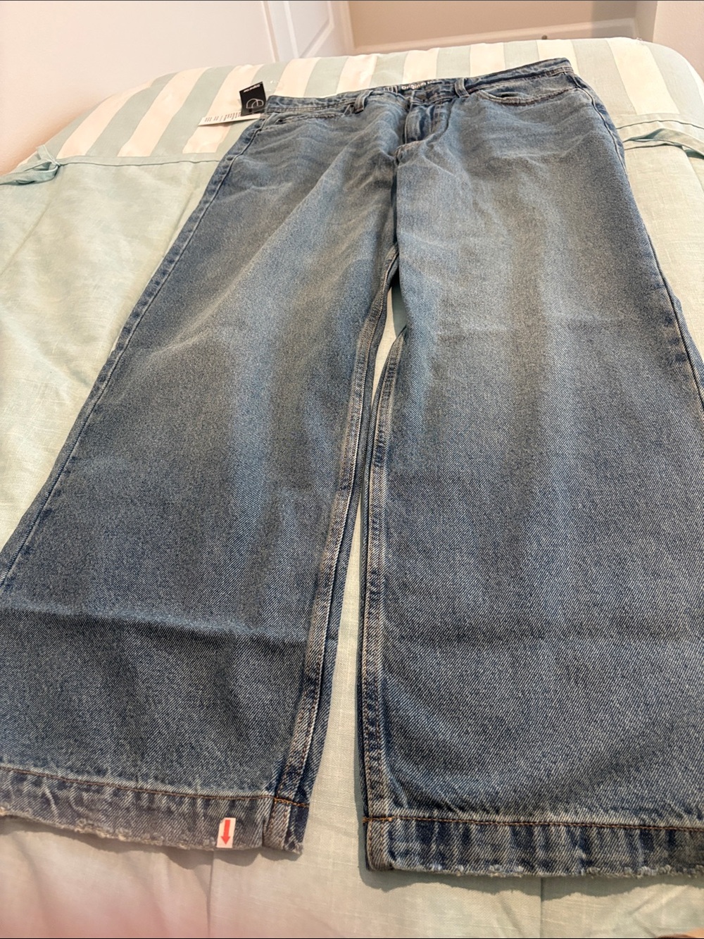 Original use Men's Classic baggy Jeans in Light Blue 34x30